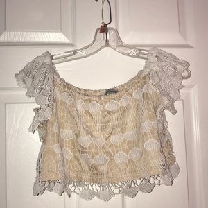 Off Shoulder Crochet Top